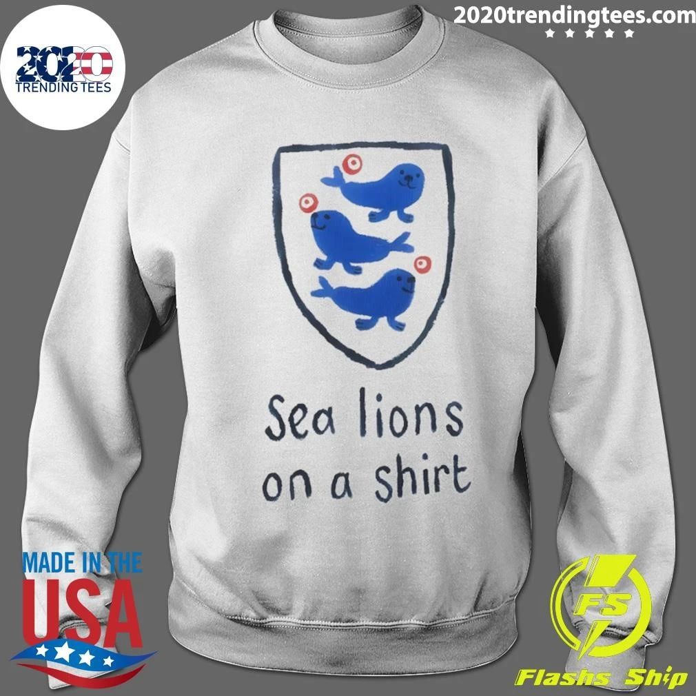 England National Football Sea Lions On A Shirt