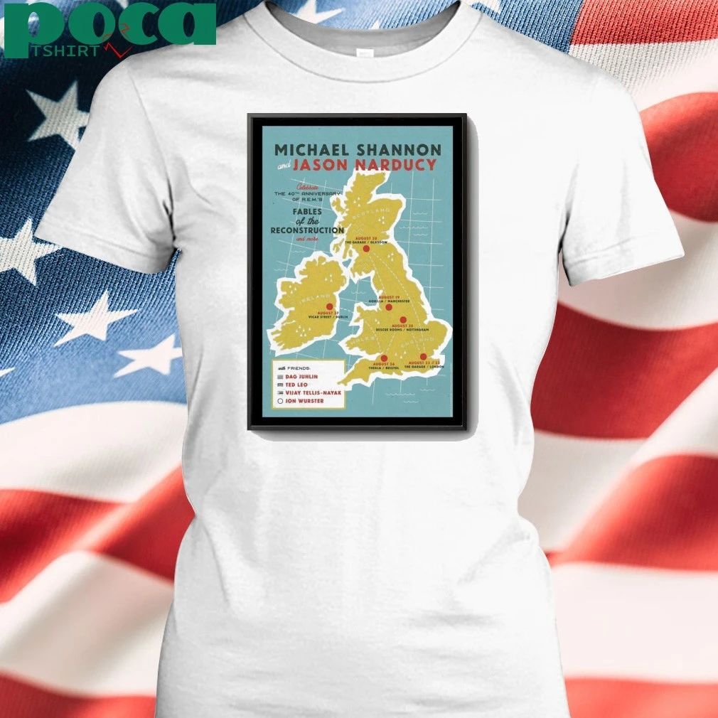 Awesome Michael Shannon & Jason Narducy The 40th Anniversary Tour UK 2025 Poster shirt