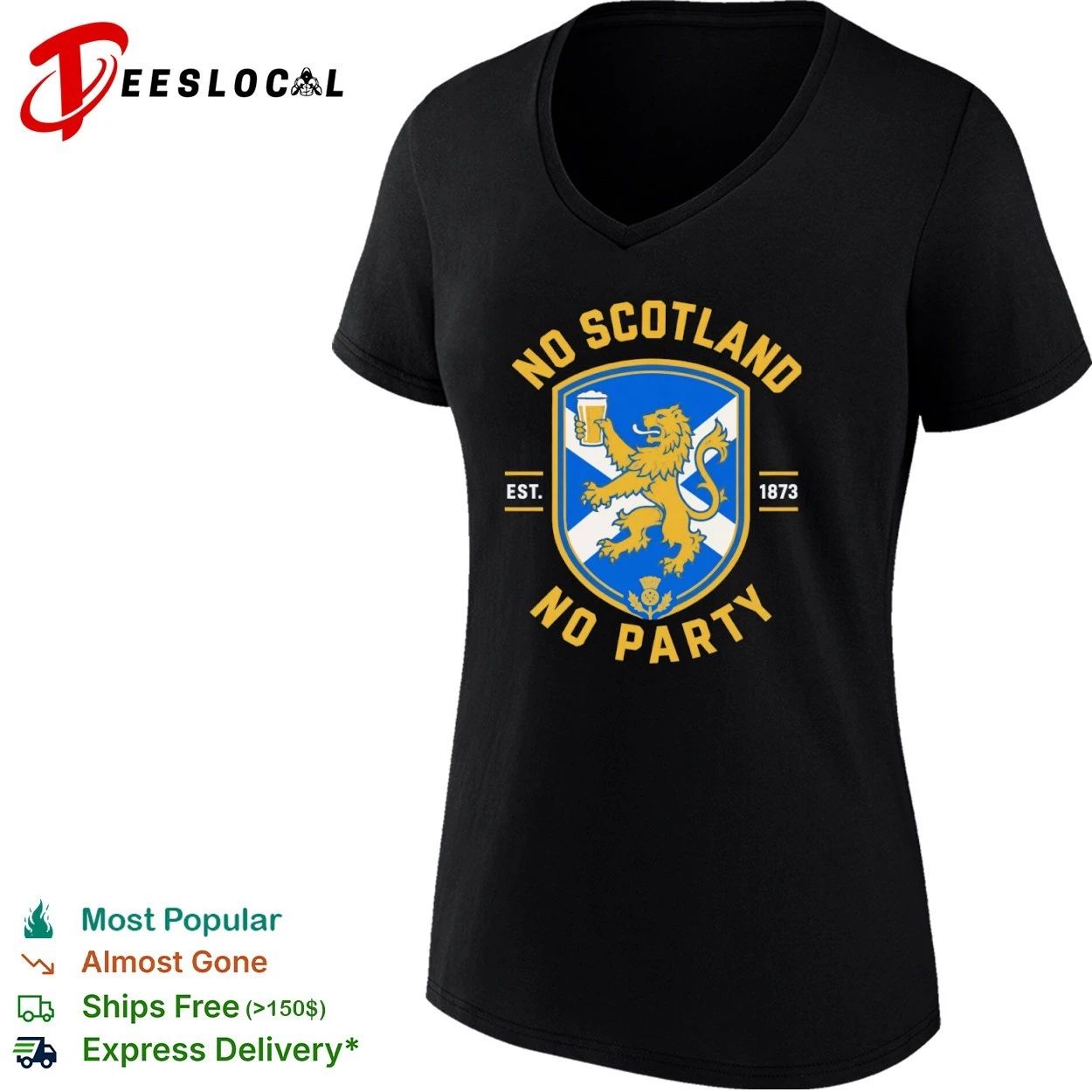No Scotland No Party Est 1873 Football T-shirt