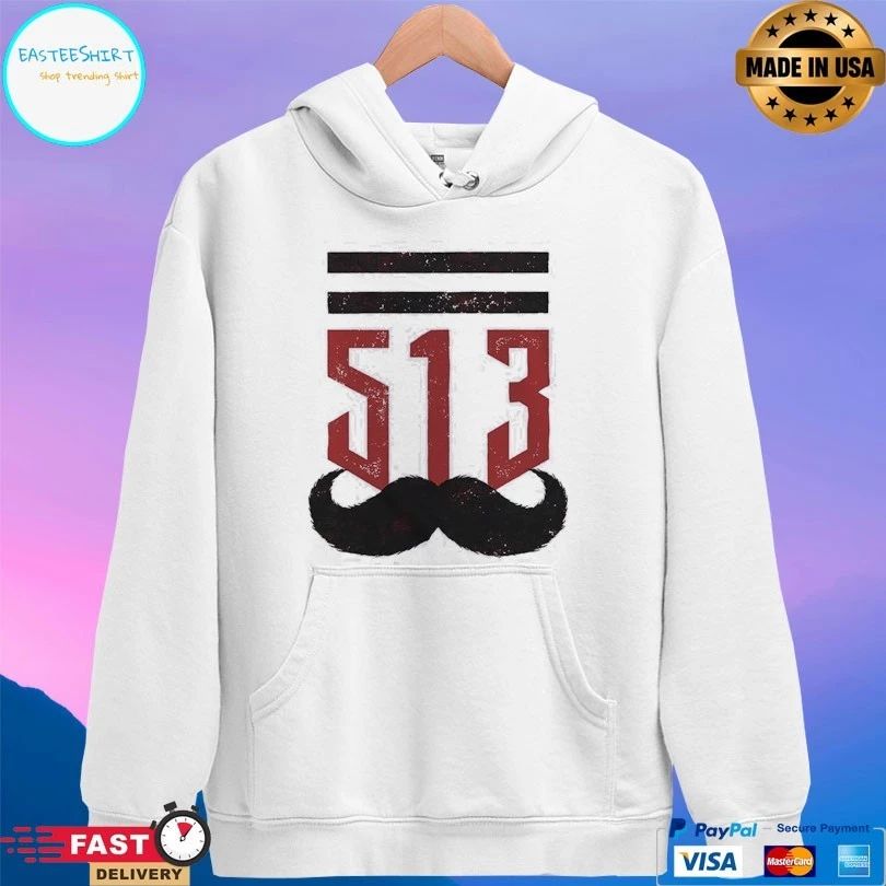The 513 Stache Cincinnati Baseball T-shirts