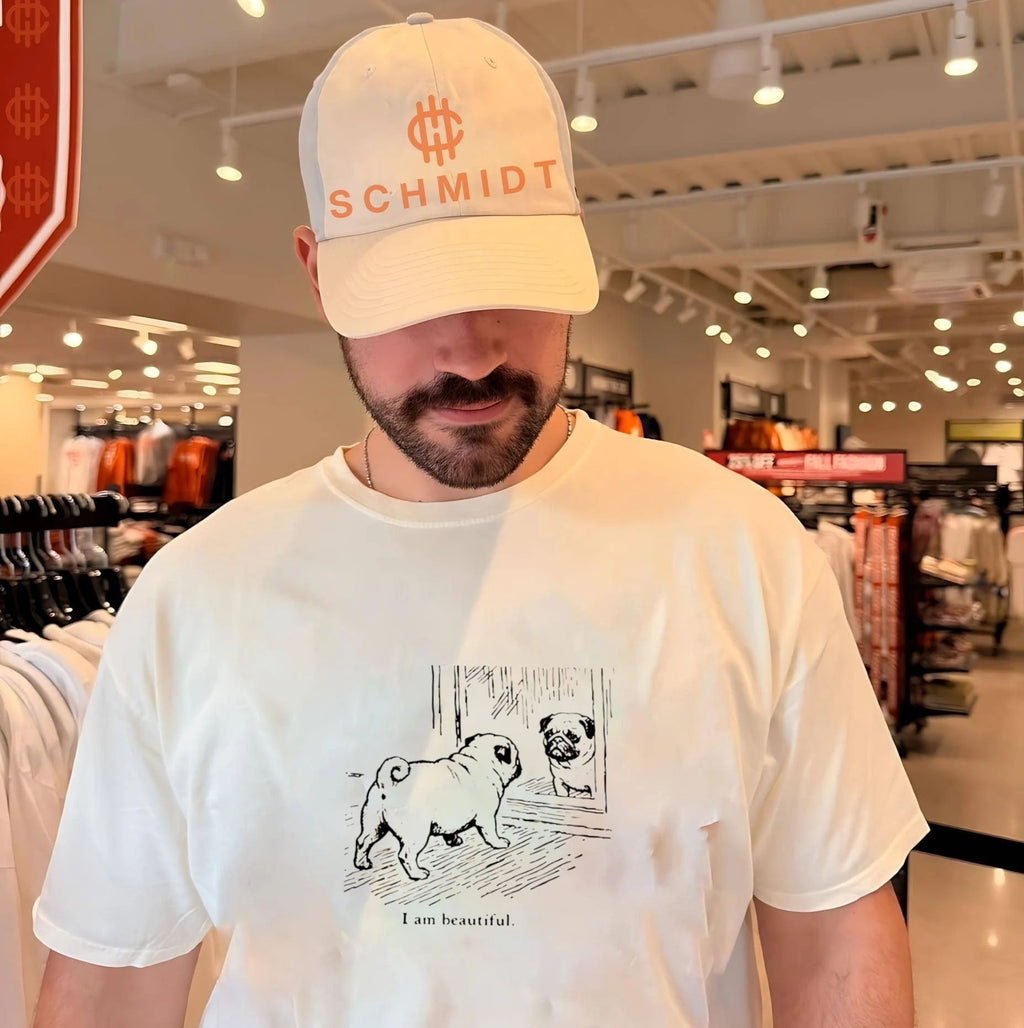 I Am Beautiful Pug Looking in Mirror dog shirt