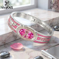 Breast Cancer Awareness 2026 Survivor Hinged Bracelet