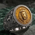 Leo Zodiac Gold and Silver Premium Ring