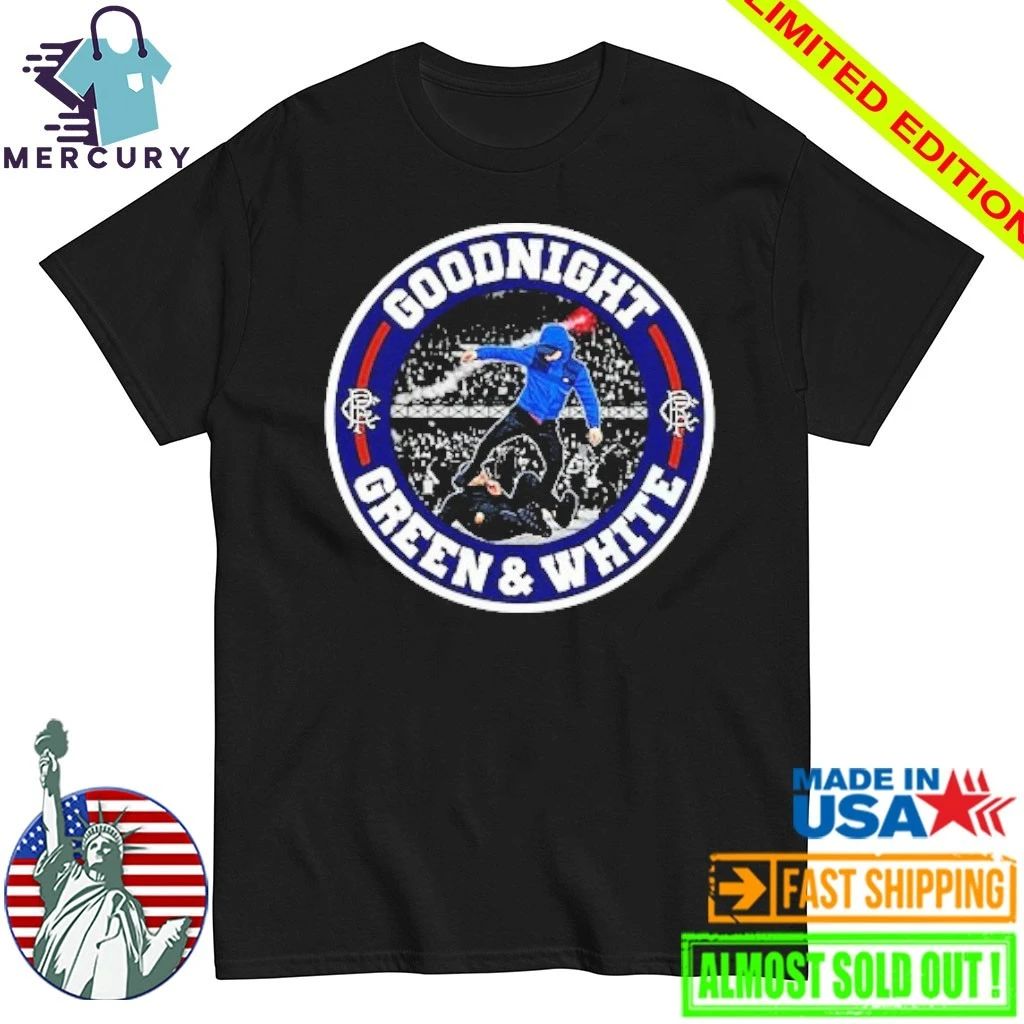 Goodnight Green & White Shirt