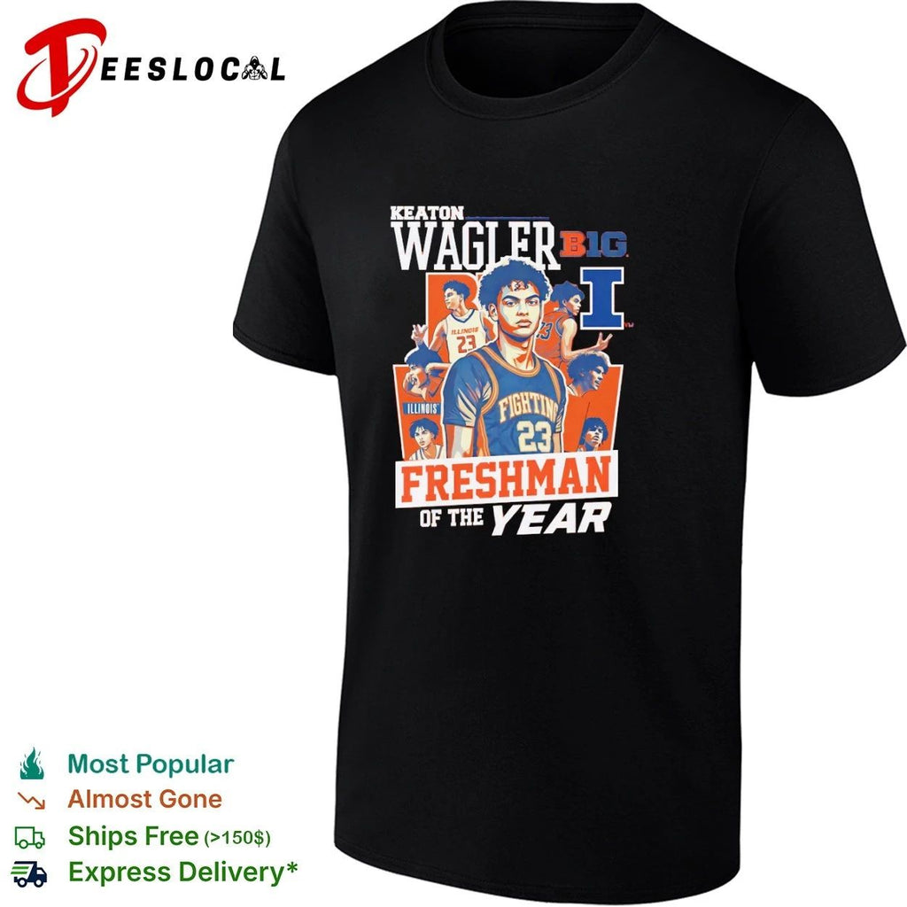 Keaton Wagler Illinois Fighting Illini Freshman of the Year T-shirt