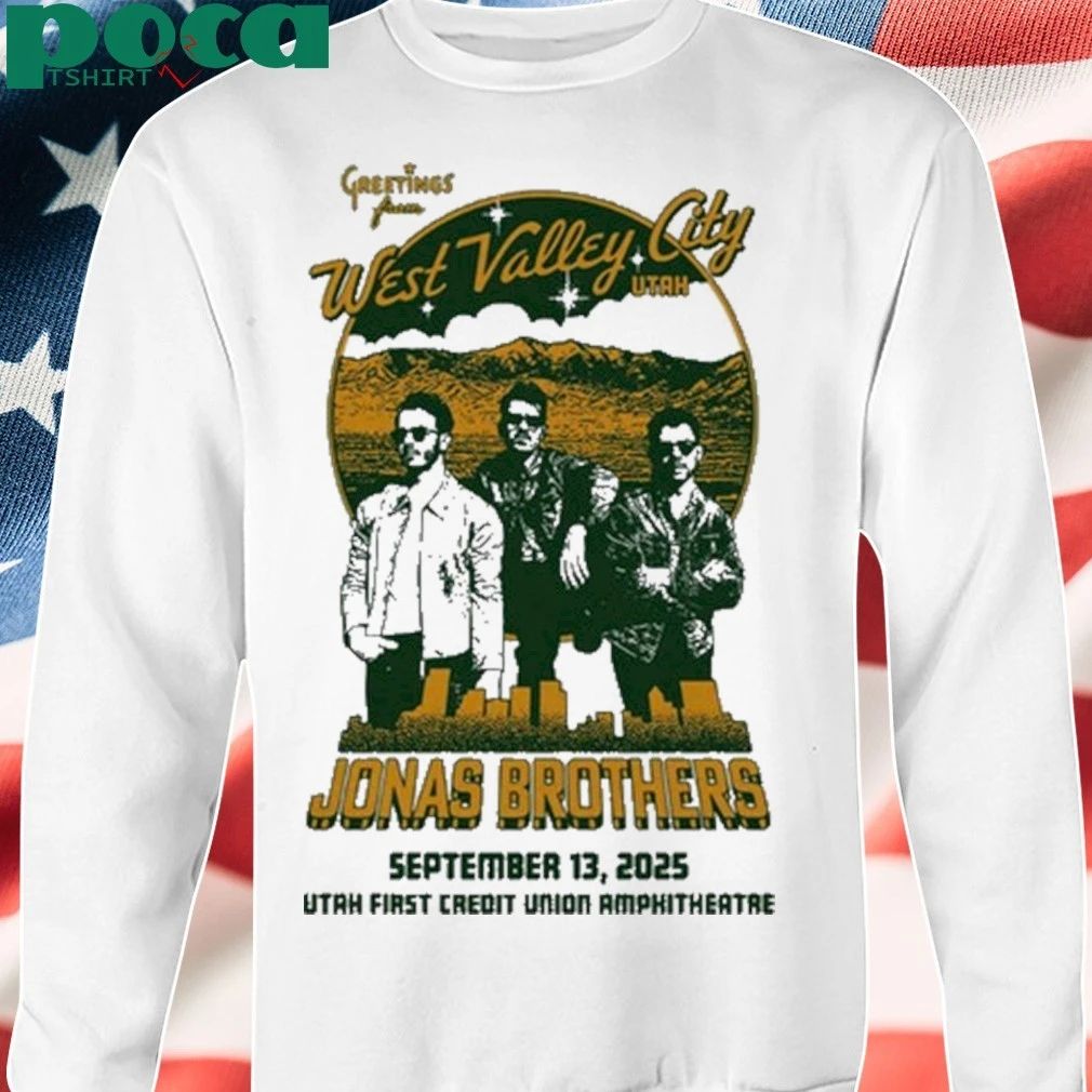 Jonas Brothers Sep 13 2025 Utah First Credit Union Amphitheatre, West Valley City Tour Poster T-shirt
