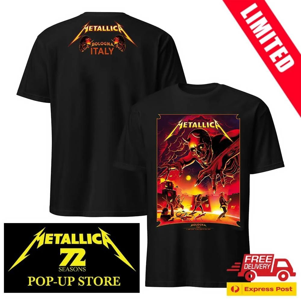 Metallica Bologna June 3 2026 Nino Cammarata Art T-Shirt