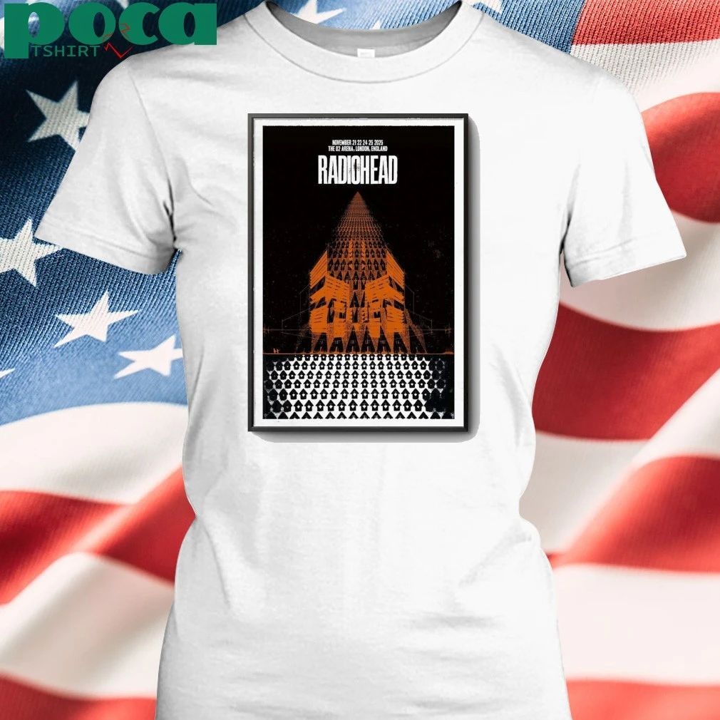 Radiohead November 21-25, 2025 The O2, London, UK Concert Poster shirt