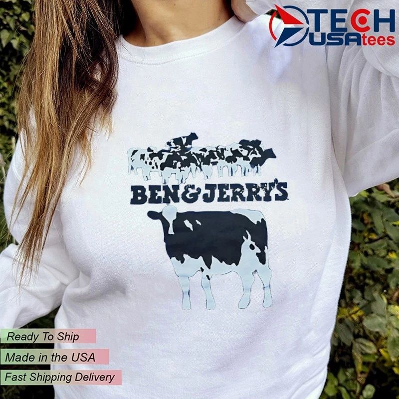 Ben and Jerry’s cows shirt