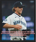 Catch ball in Logan Gilbert Seattle Mariners shirt