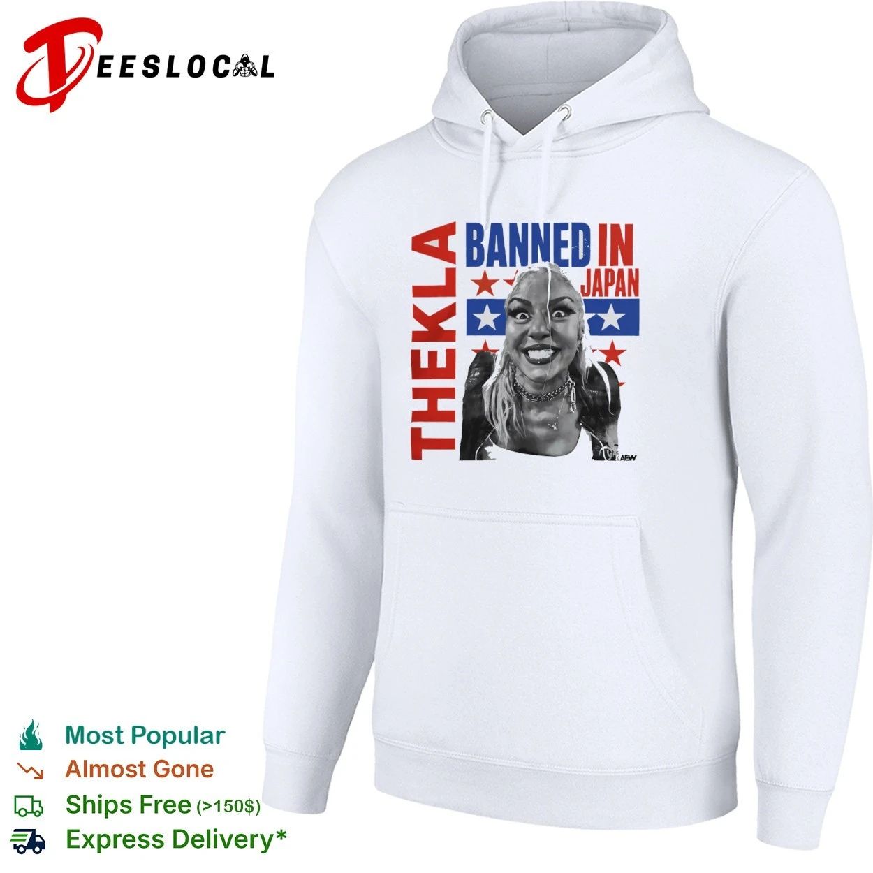 Thekla Banned in Japan AEW Stardom Pro Wrestling T-shirt