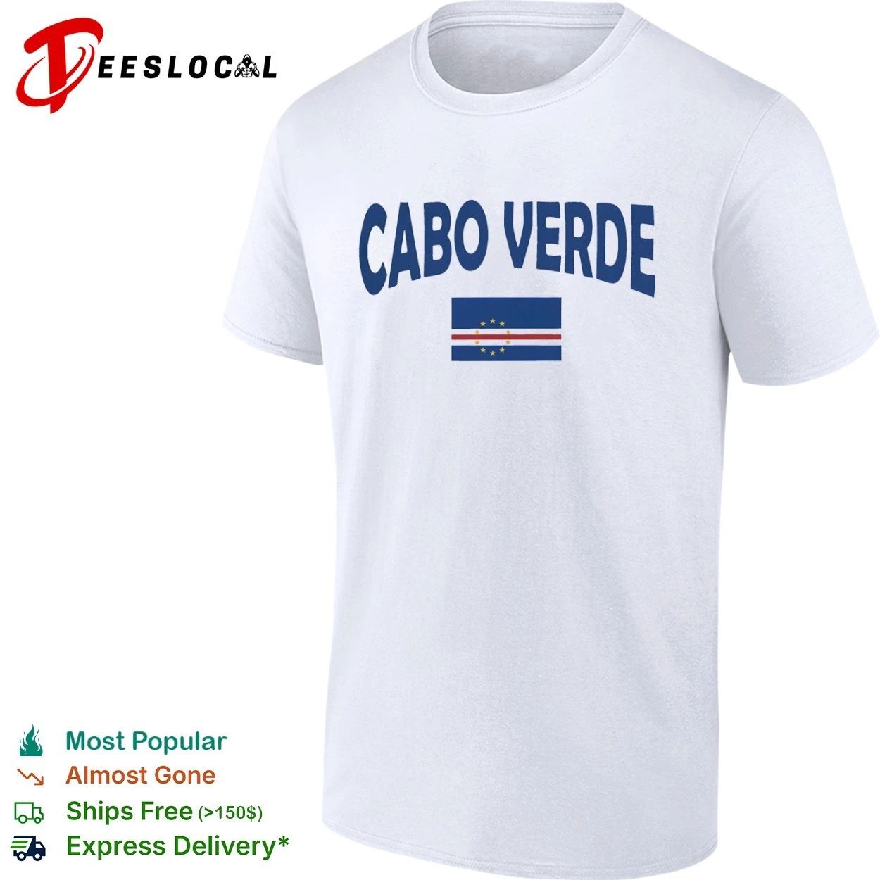 Cabo Verde World Cup Flag Soccer National Team T-shirt