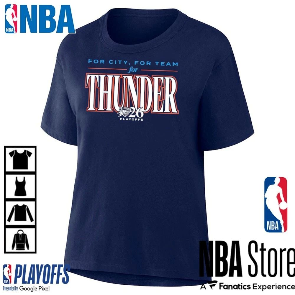 For City. For Team. For Thunder 2026 Playoffs Shirt OKC Thunder Round 2, Game 2