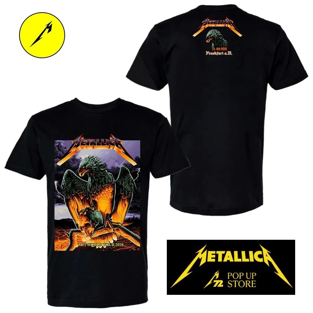 Metallica M72 Frankfurt 2026 Double-Sided T-Shirt May 24 at Deutsche Bank Park, Germany M72 World Tour 2026