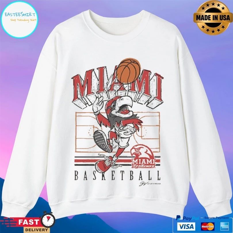 Miami Redhawk Basketball Mascot Cartoon 2026 T-shirts