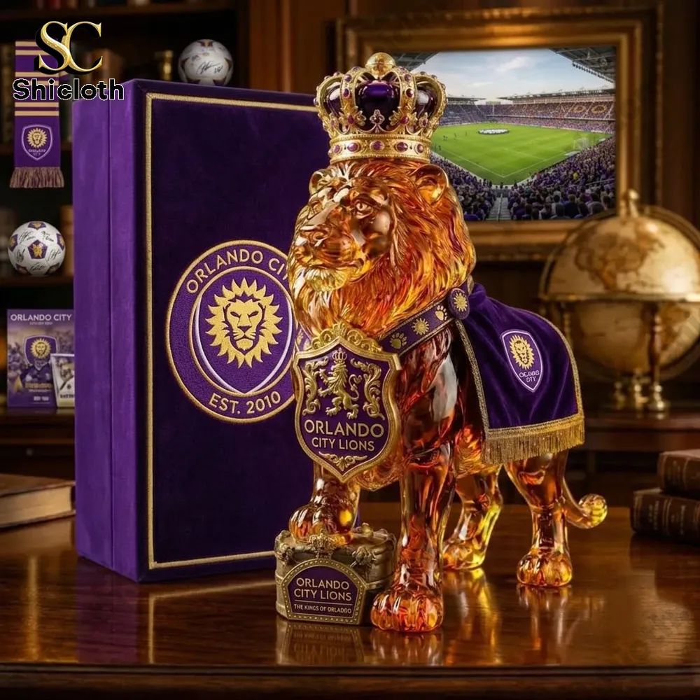 Orlando City Lions Crown Royal Whiskey Lion Bottle