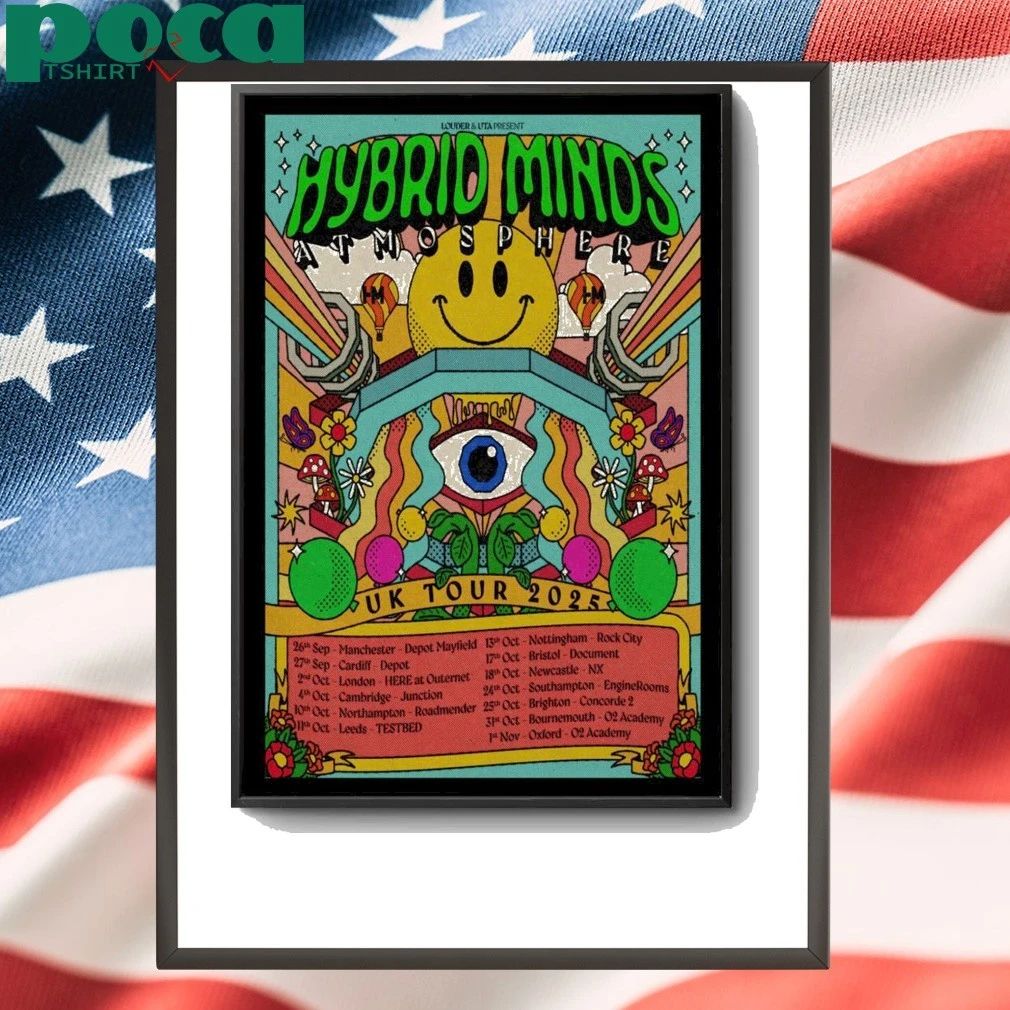 Hybrid Minds UK Tour 2025 Poster shirt