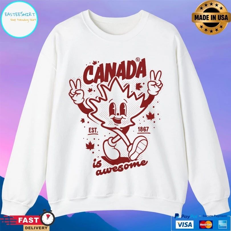 Canada Is Awesome Retro Est 1867 T-shirt