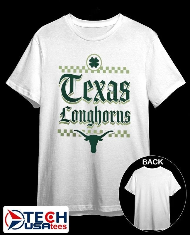 Texas Longhorns St. Patrick’s Day checkered shirt