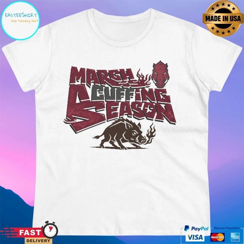 March Is Cuffing Season Arkansas Razorbacks Men’s Basketball 2026 T-shirt