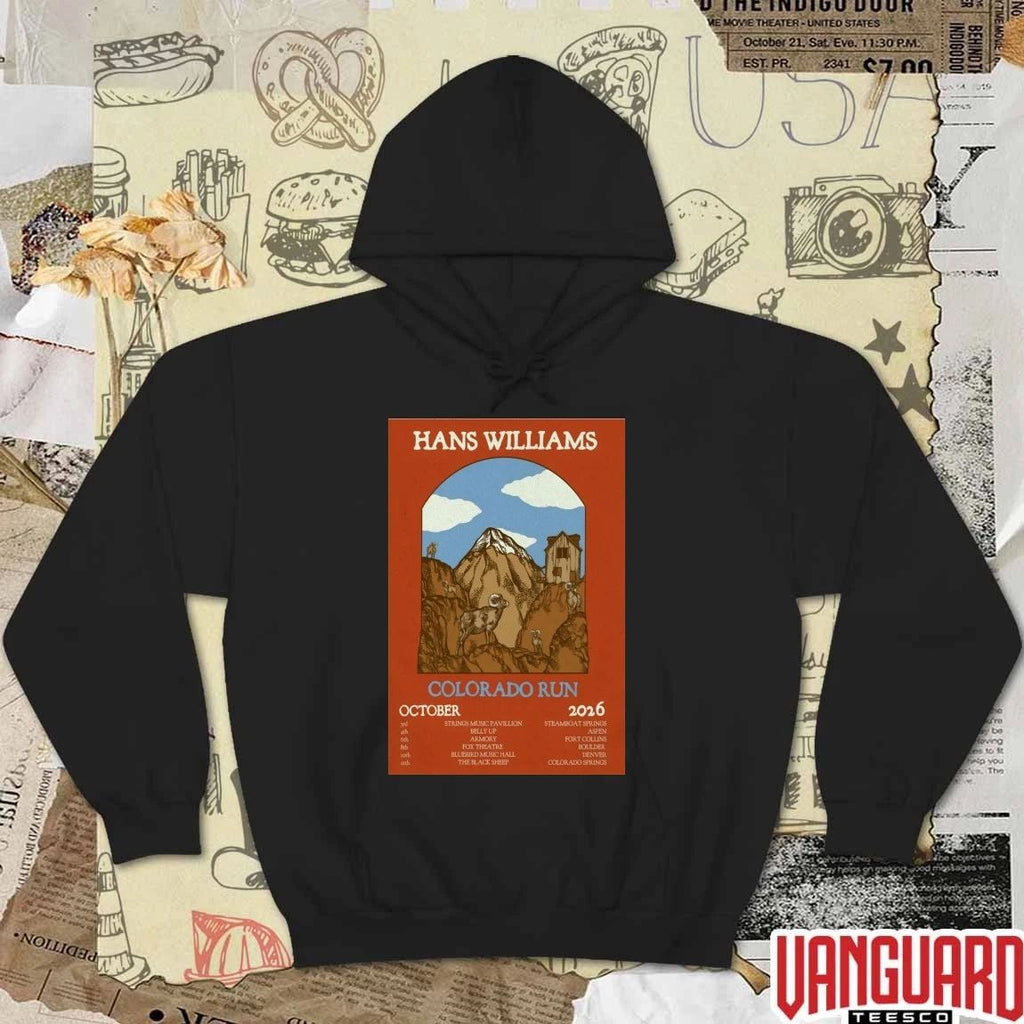 Hans Williams Pop-Up Shop Poster Tour Colorado Run October 2026 t-shirt