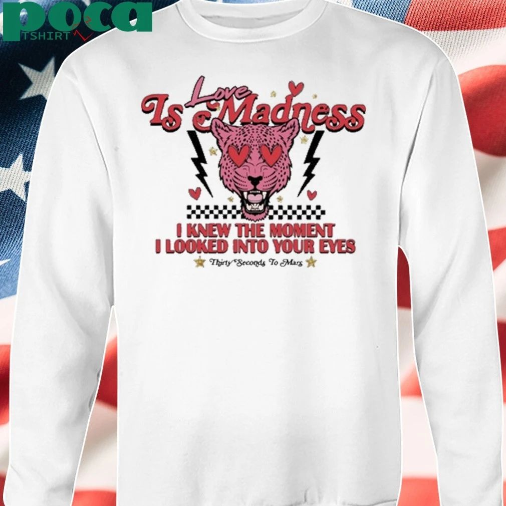 30Secondstomars Love Is Madness Lyric I Knew The Moment I Looked Into Your Eyes Shirt
