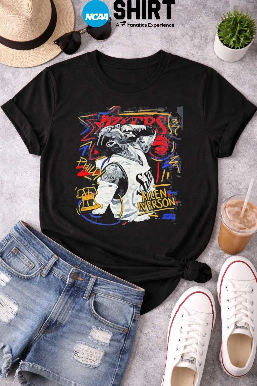 Philadelphia 76ers VJ Edgecombe X Allen Iverson T-Shirt