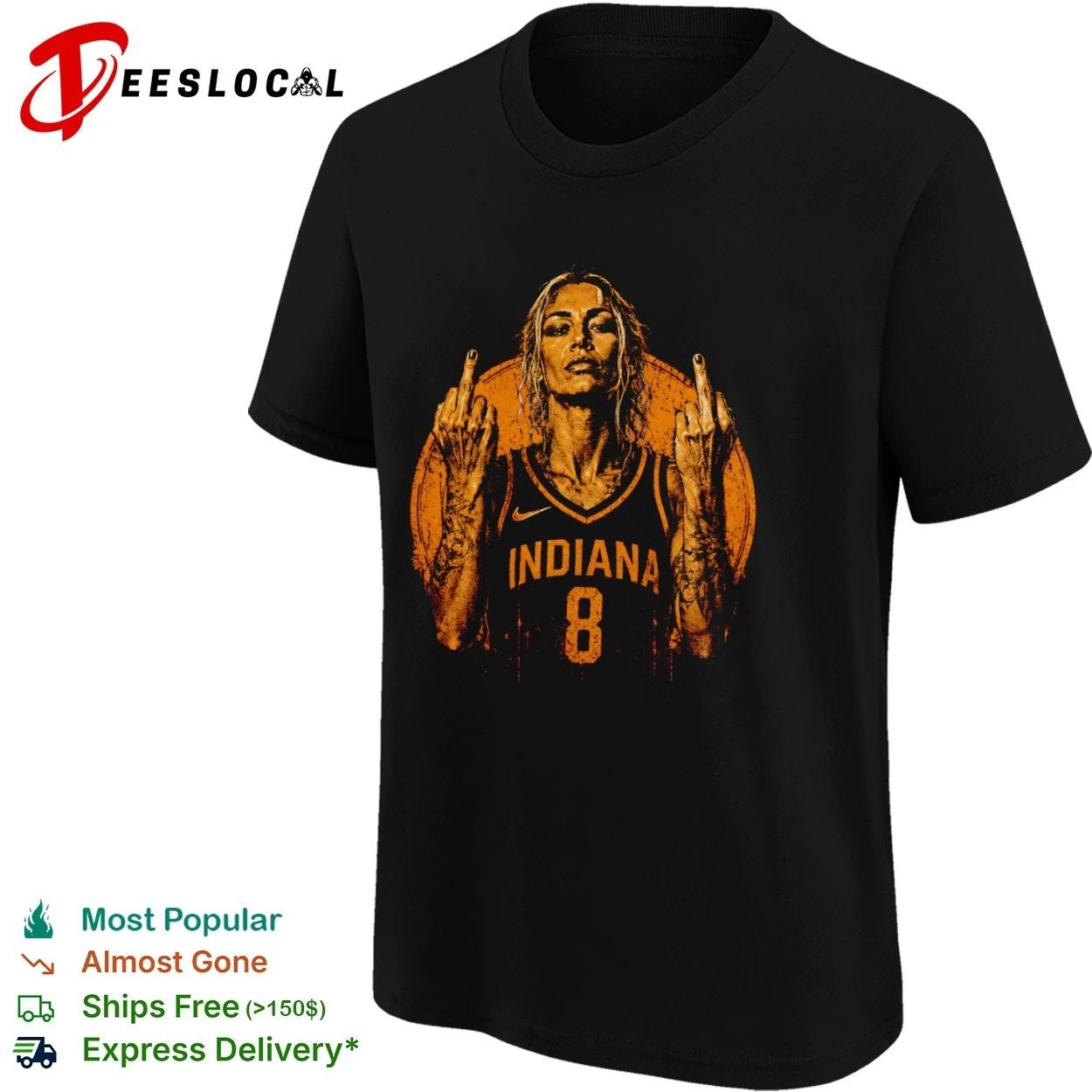 Sophie Cunningham Indiana Fever Unbothered Hoops Rebel T-shirt