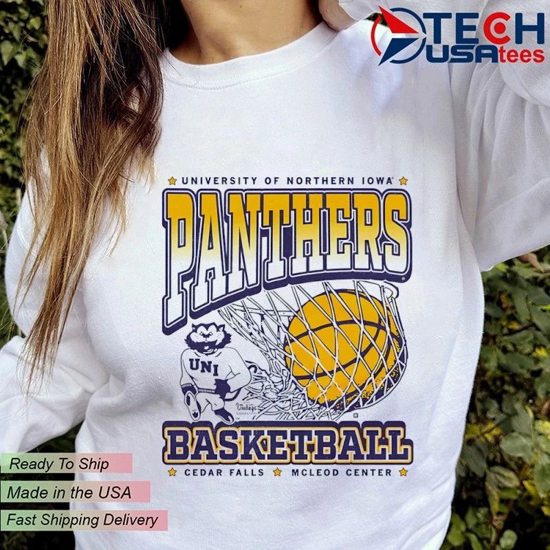 University of Northern Iowa Panthers Basketball Cedar Falls McLeod Center shirt
