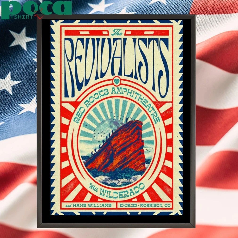The Revivalists Oct 9 2025 Red Rocks in Morrison CO Poster T-shirt