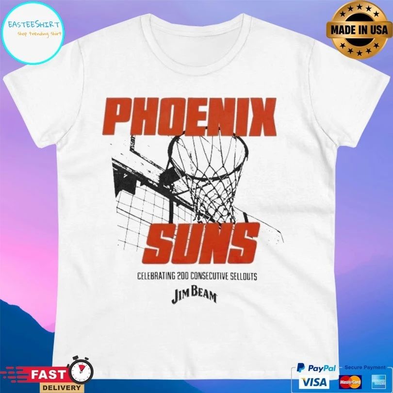 Phoenix Suns Celebrating 200 Consecutive Sellouts Jim Beam T-shirts