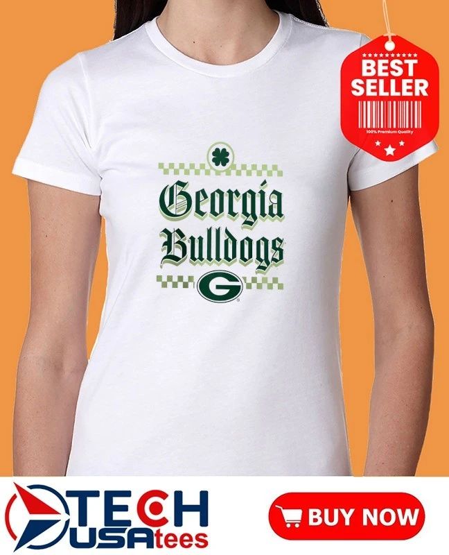Georgia Bulldogs St. Patrick’s Day Lucky checkered shirt