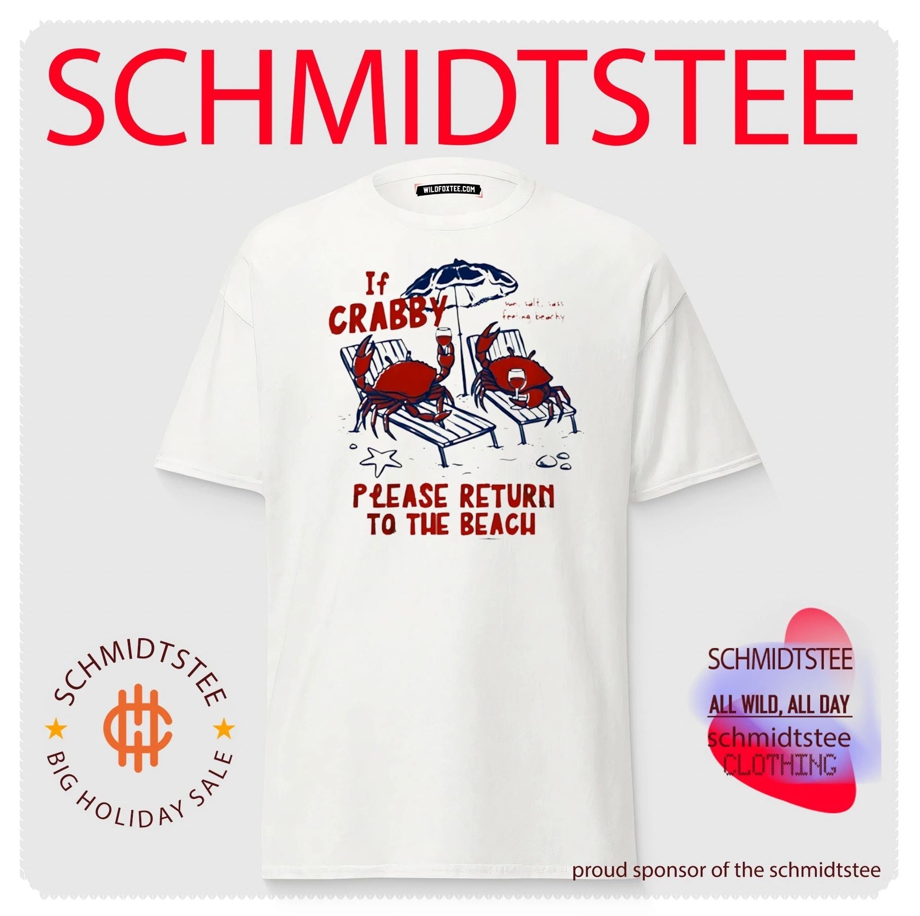 If Crabby Please Return to the Beach crab shirt