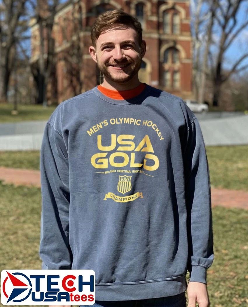 Men’s Olympic Hockey USA Gold Champions Milano Cortina Italy 2026 shirt