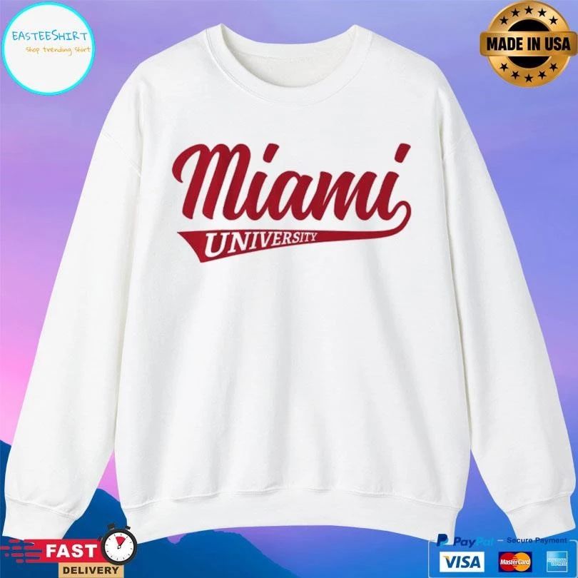 Miami Oh Redhawks Basketball Miami University Classic Script T-shirts