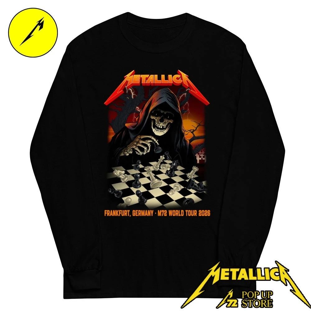 Metallica M72 Frankfurt Grim Reaper Chess Shirt Frankfurt 2026 Concert Tee