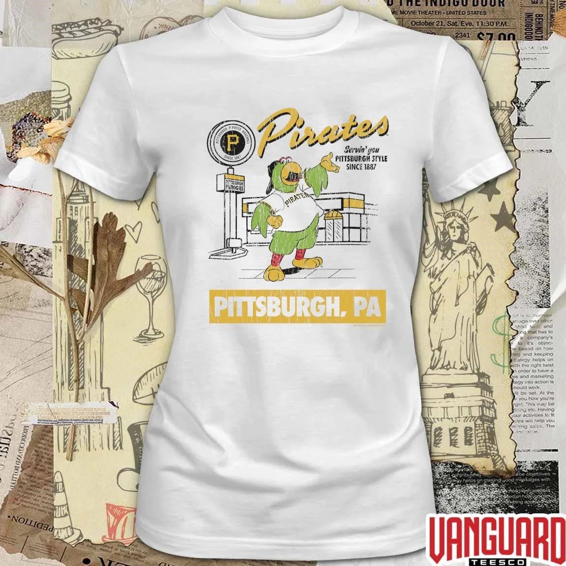2026 Pittsburgh Pirates Servin’ You Pittsburgh Style Since 1887 Pittsburgh PA Mascot t-shirt