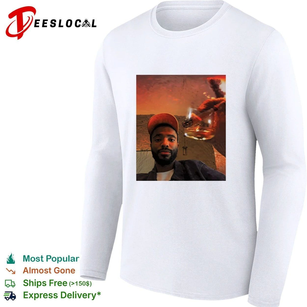 Mikal Bridges Phoenix Suns Cigar and Whiskey Glass T-shirt