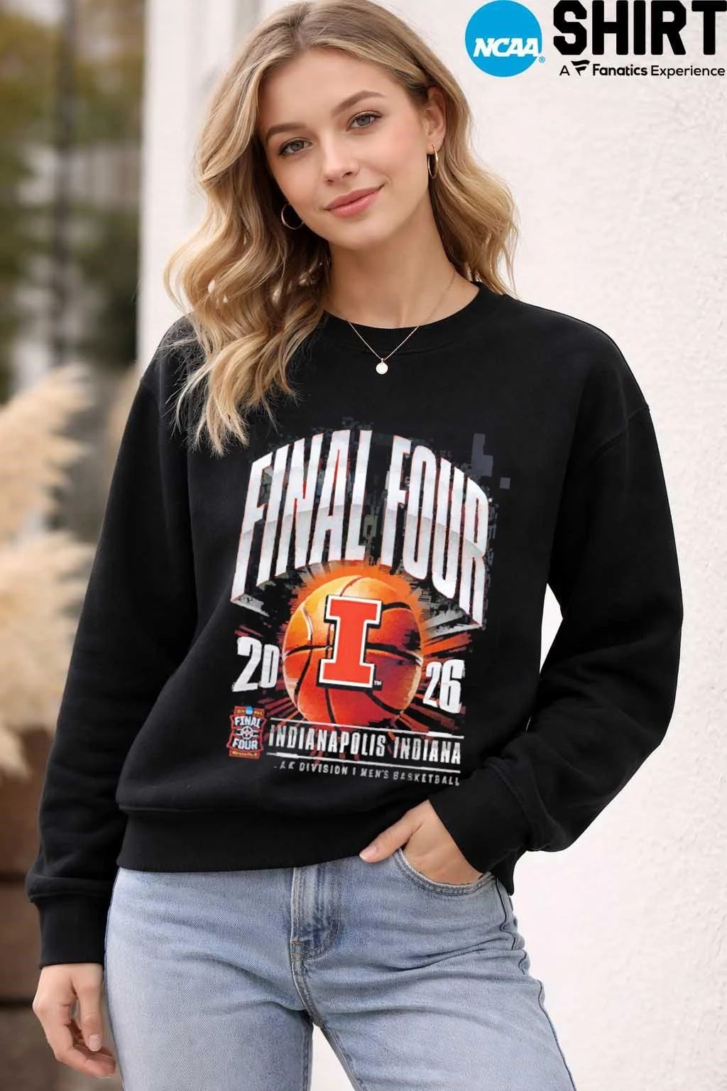 Illinois Fighting Illini Men’s Basketball 2026 NCAA D1 Tournament Final Four Indiana T-Shirt