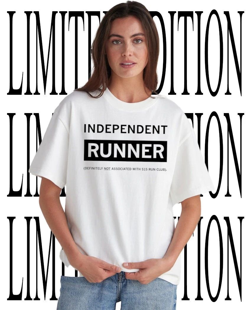 Independent runner definitely not associated with 515 run club shirt