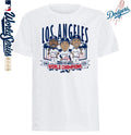 Los Angeles Dodgers Back-to-Back World Champs Caricatures T-Shirt