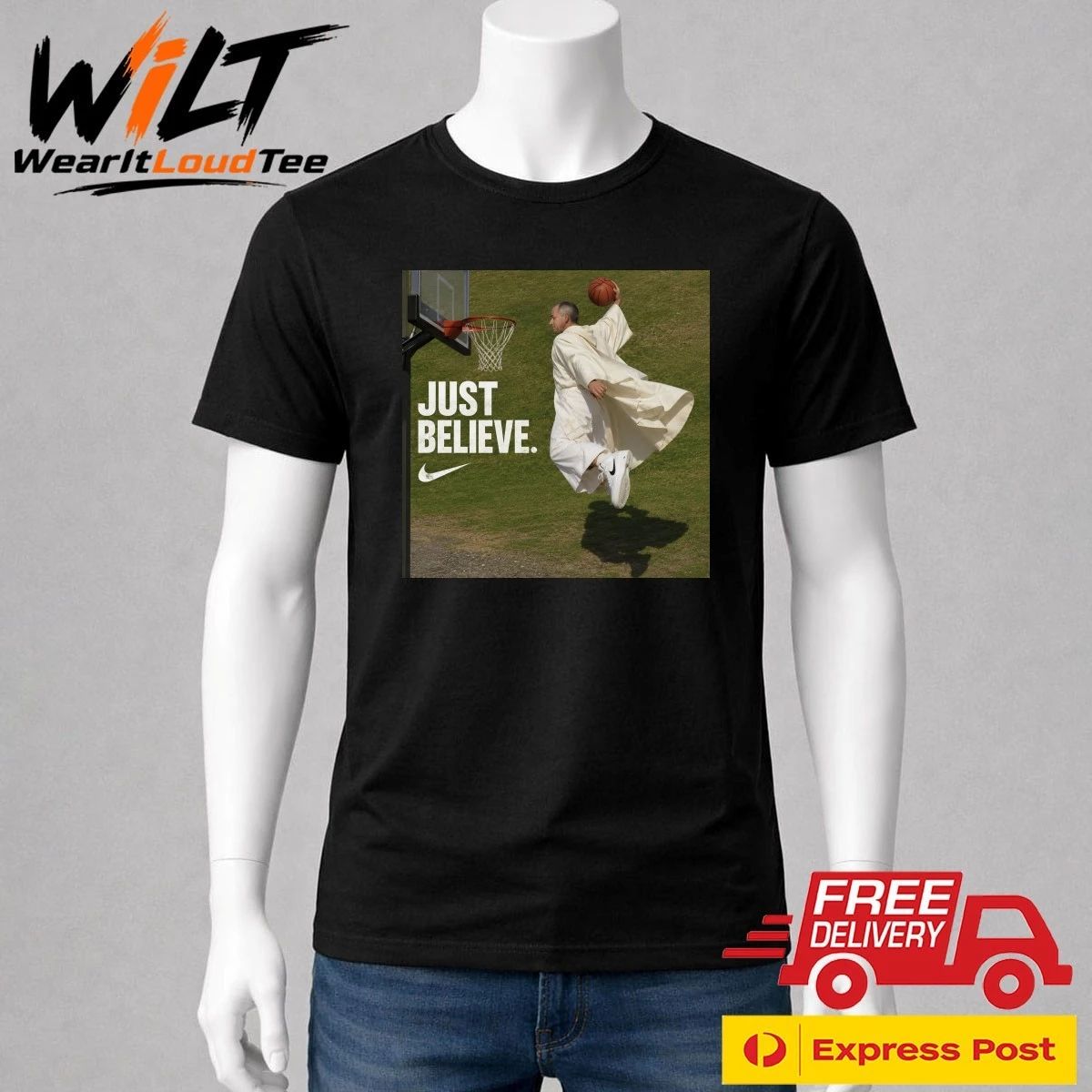 Pope Leo Just Believe Basketball Shirt