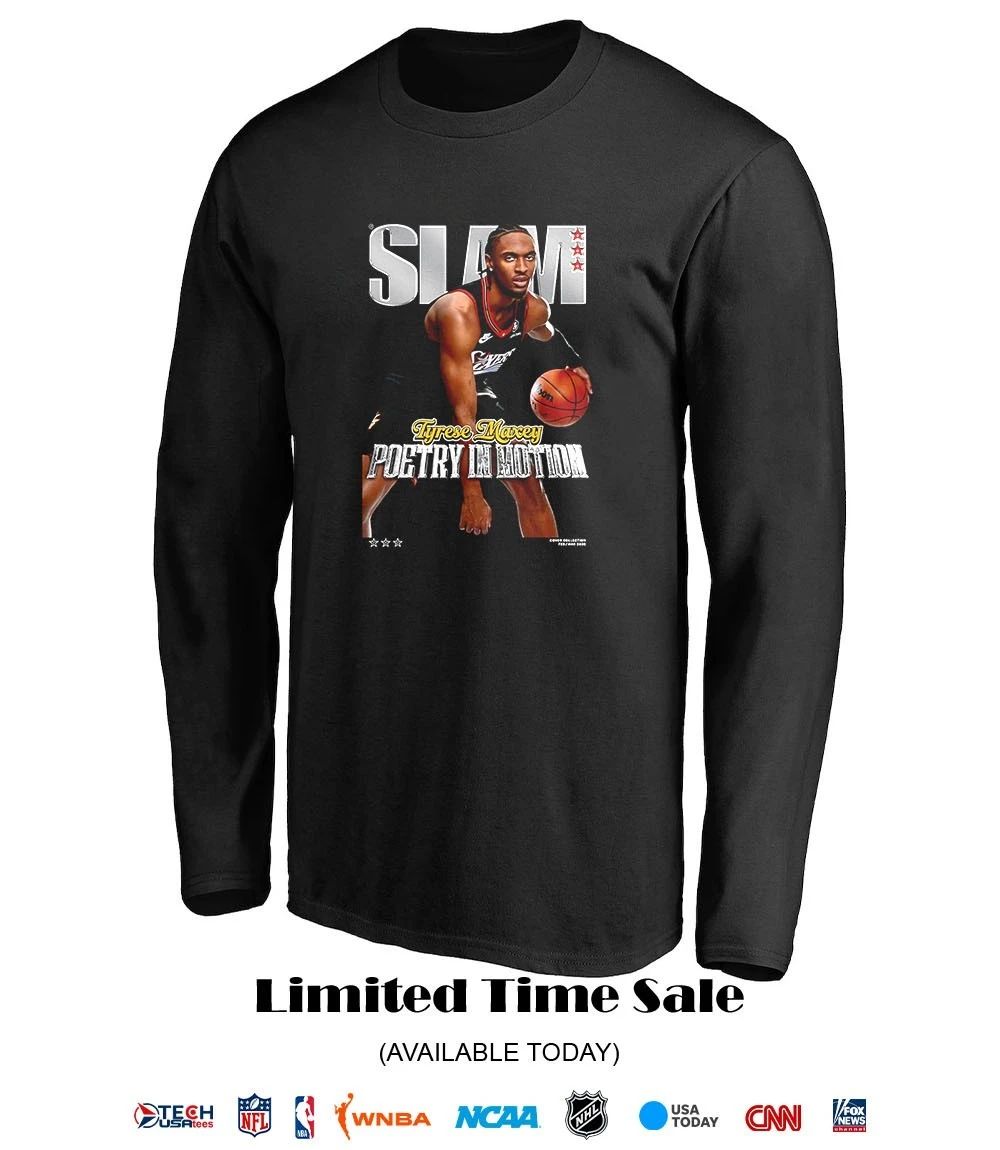 SLAM Philadelphia 76ers Tyrese Maxey poetry in motion shirt
