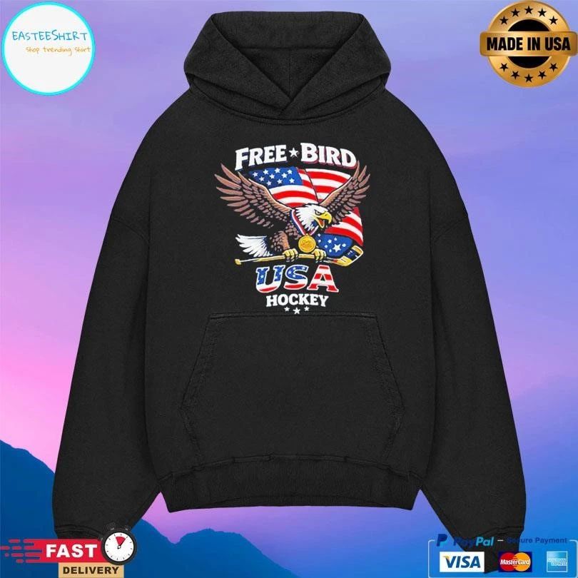 Free Bird Usa Hockey Gold Medal Hockey 2026 T-shirts