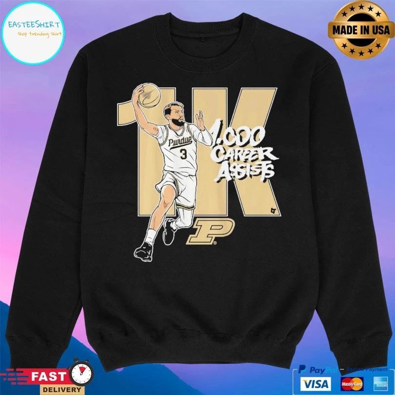 Purdue Boilermakers Men’s Basketball Braden Smith 1,000 Assists T-shirts