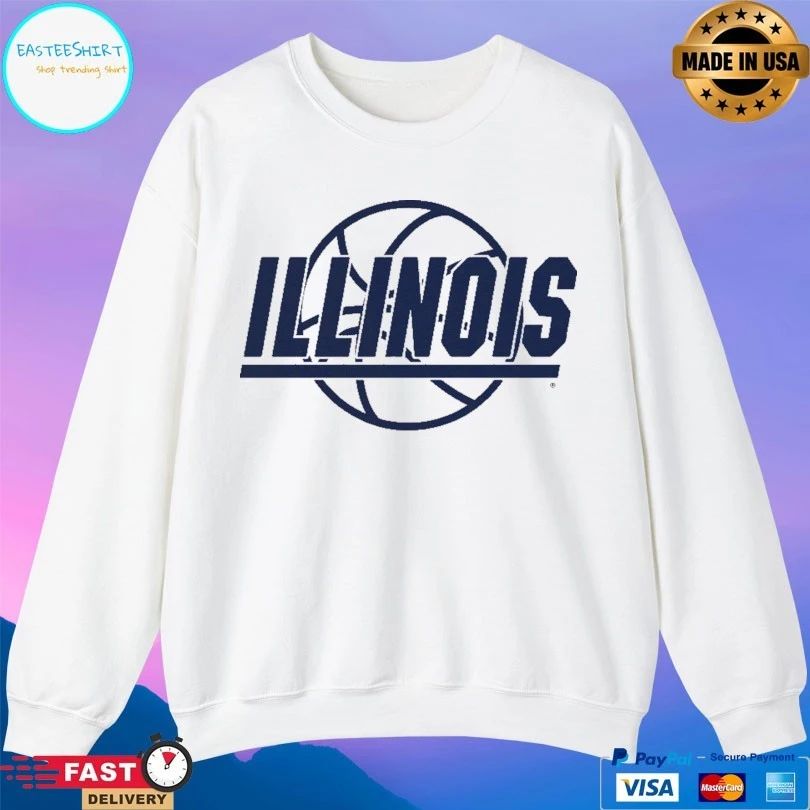 Illinois Fighting Illini Men’s Basketball Retro Logo T-shirt