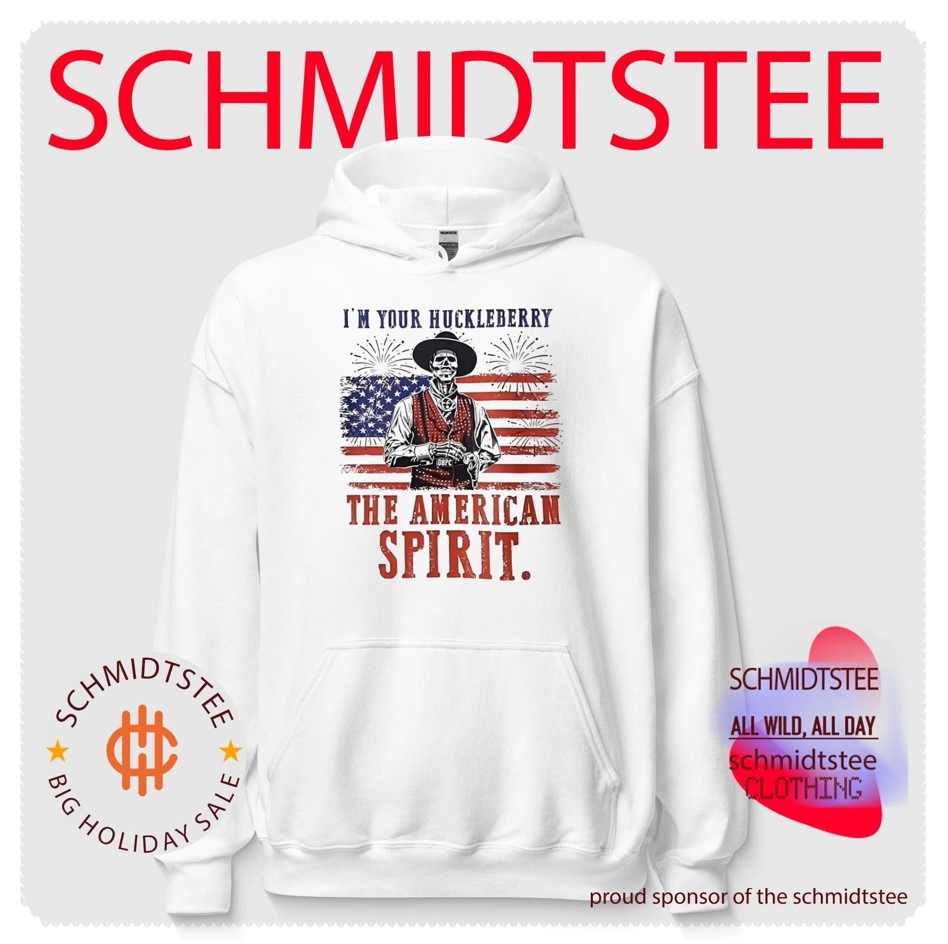I’m your huckleberry the American spirit American flag shirt