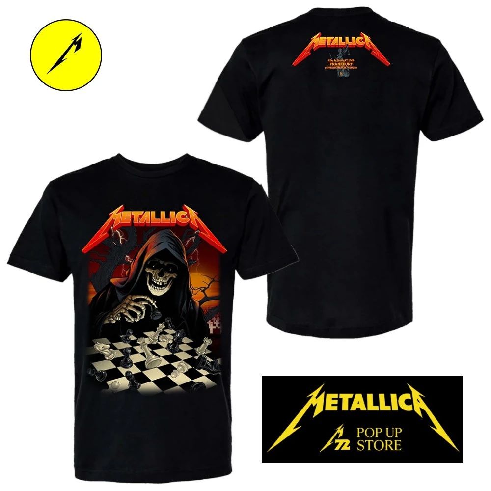 Metallica M72 Frankfurt Grim Reaper Chess Shirt