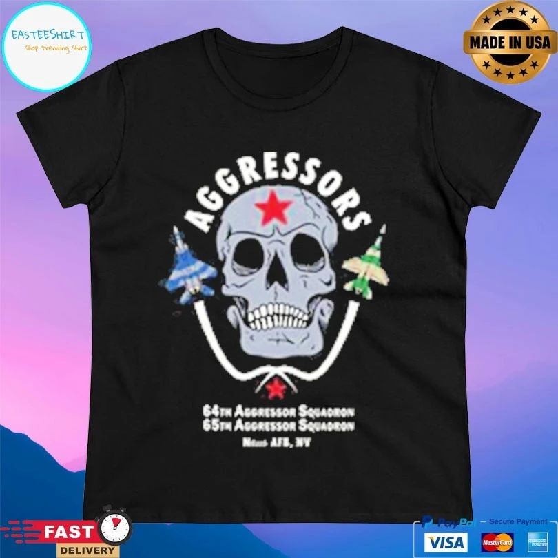 Aggressors 64th Aggressor Squadron Skull T-shirt