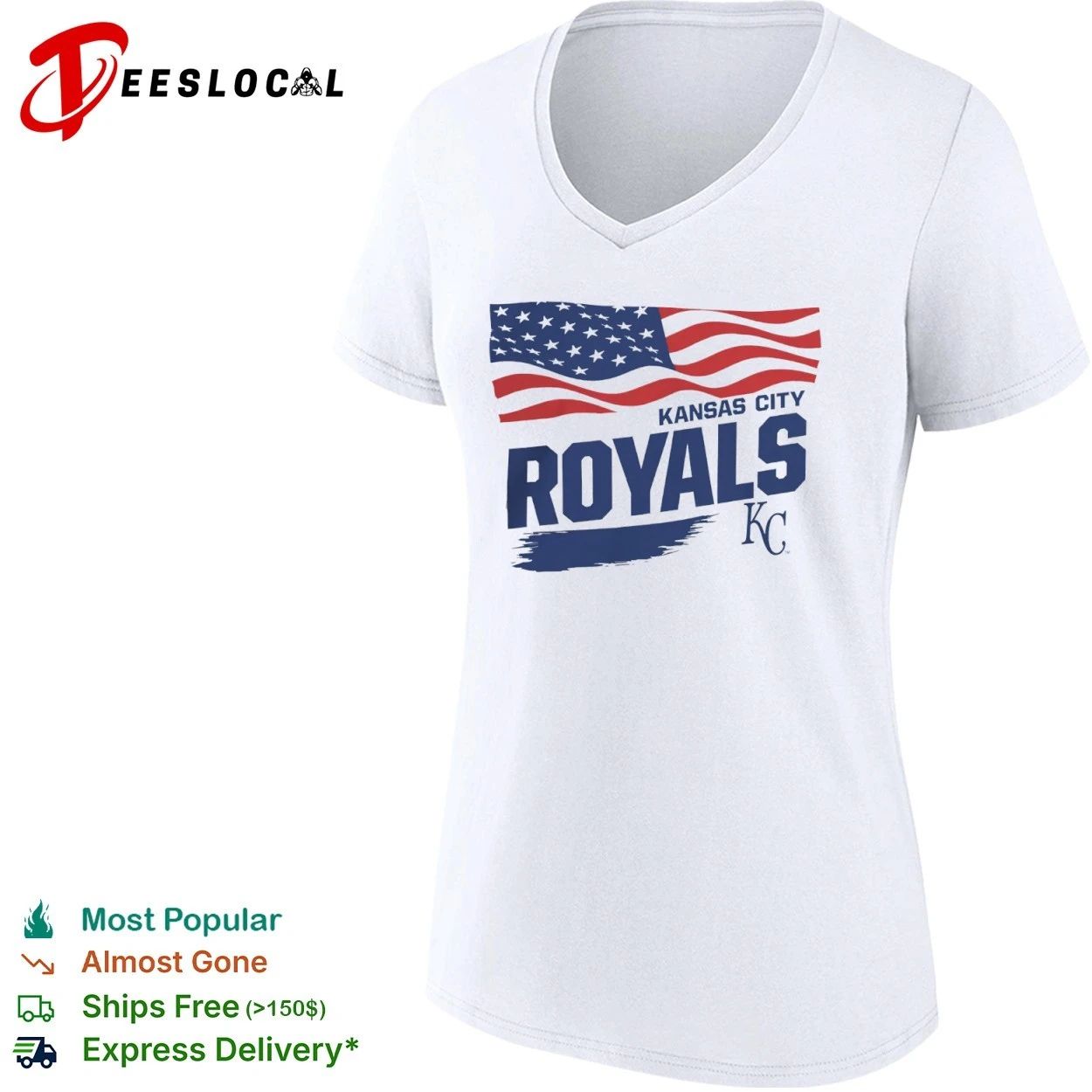Kansas City Royals Waving Flag Kansas City Royals Starter T-shirt